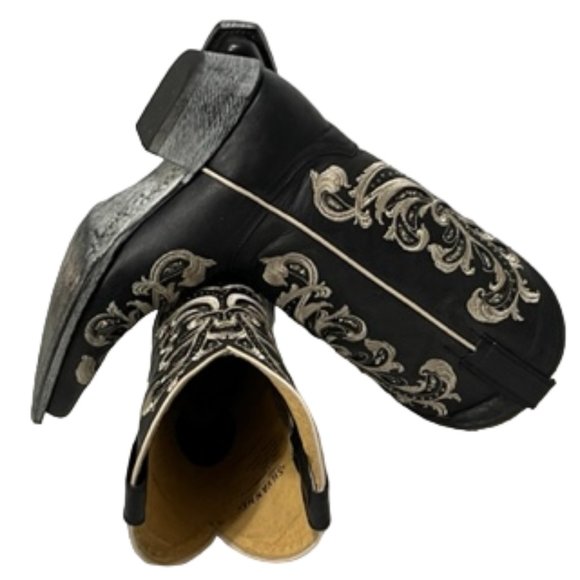 SHYANNE Women's Black Sloan Western Boots - Square Toe Size 8 - Picture 13 of 16